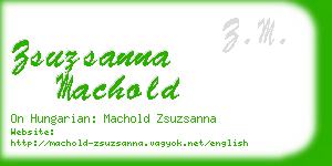 zsuzsanna machold business card